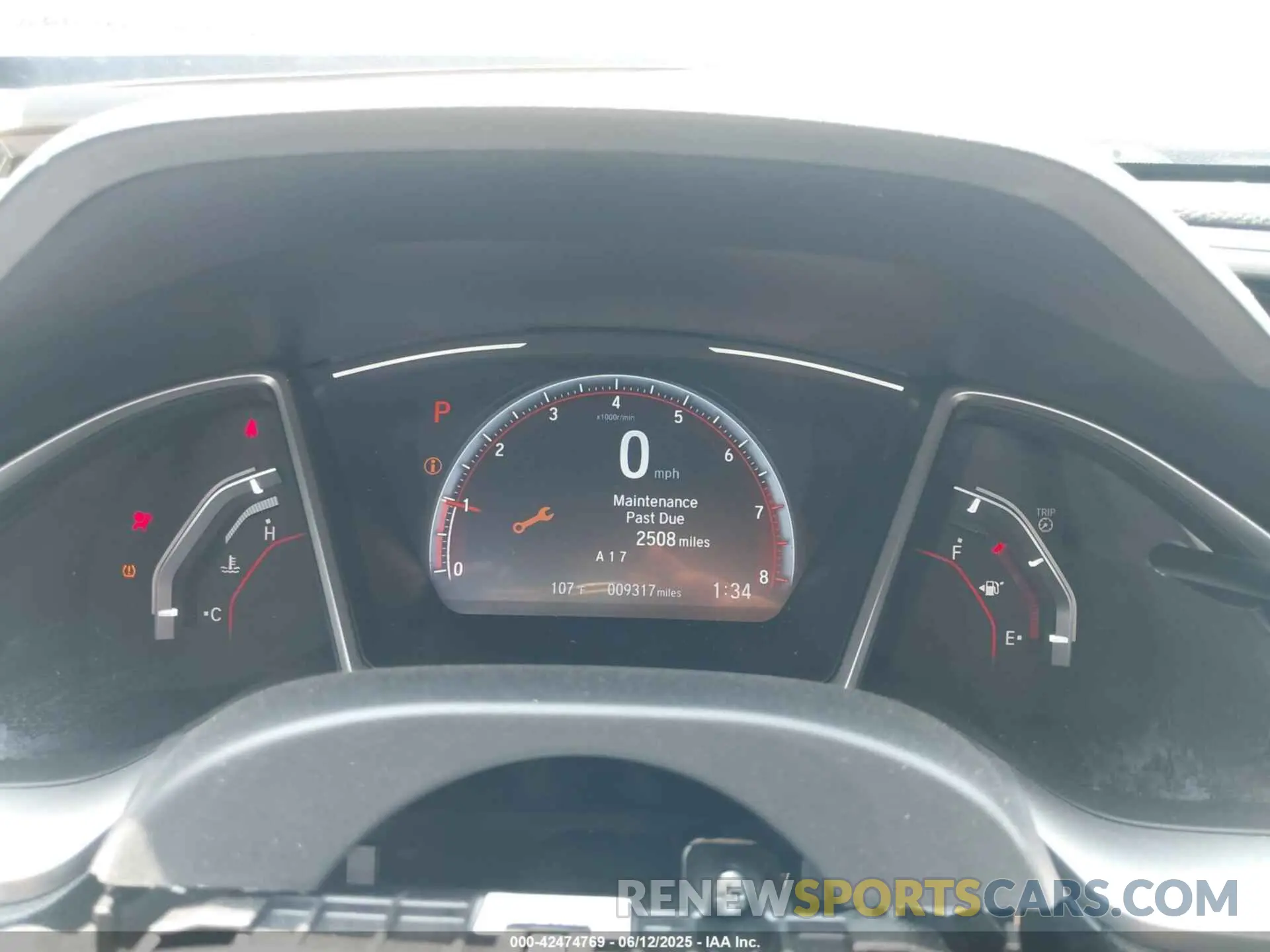 7 fotografías del automóvil dañado 2HGFC2F86KH590487 HONDA CIVIC 2019