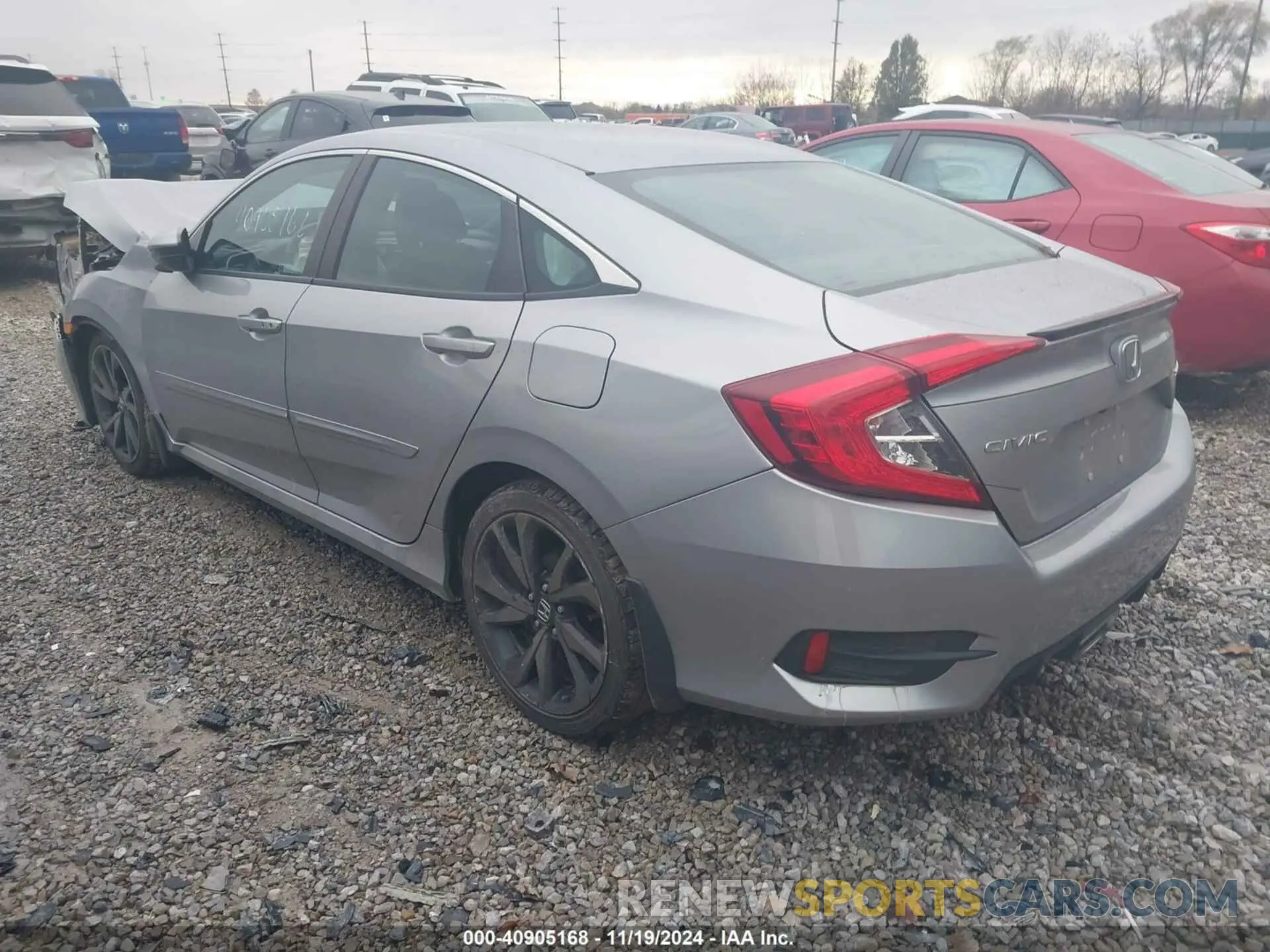 3 fotografías del automóvil dañado 2HGFC2F87KH573858 HONDA CIVIC 2019