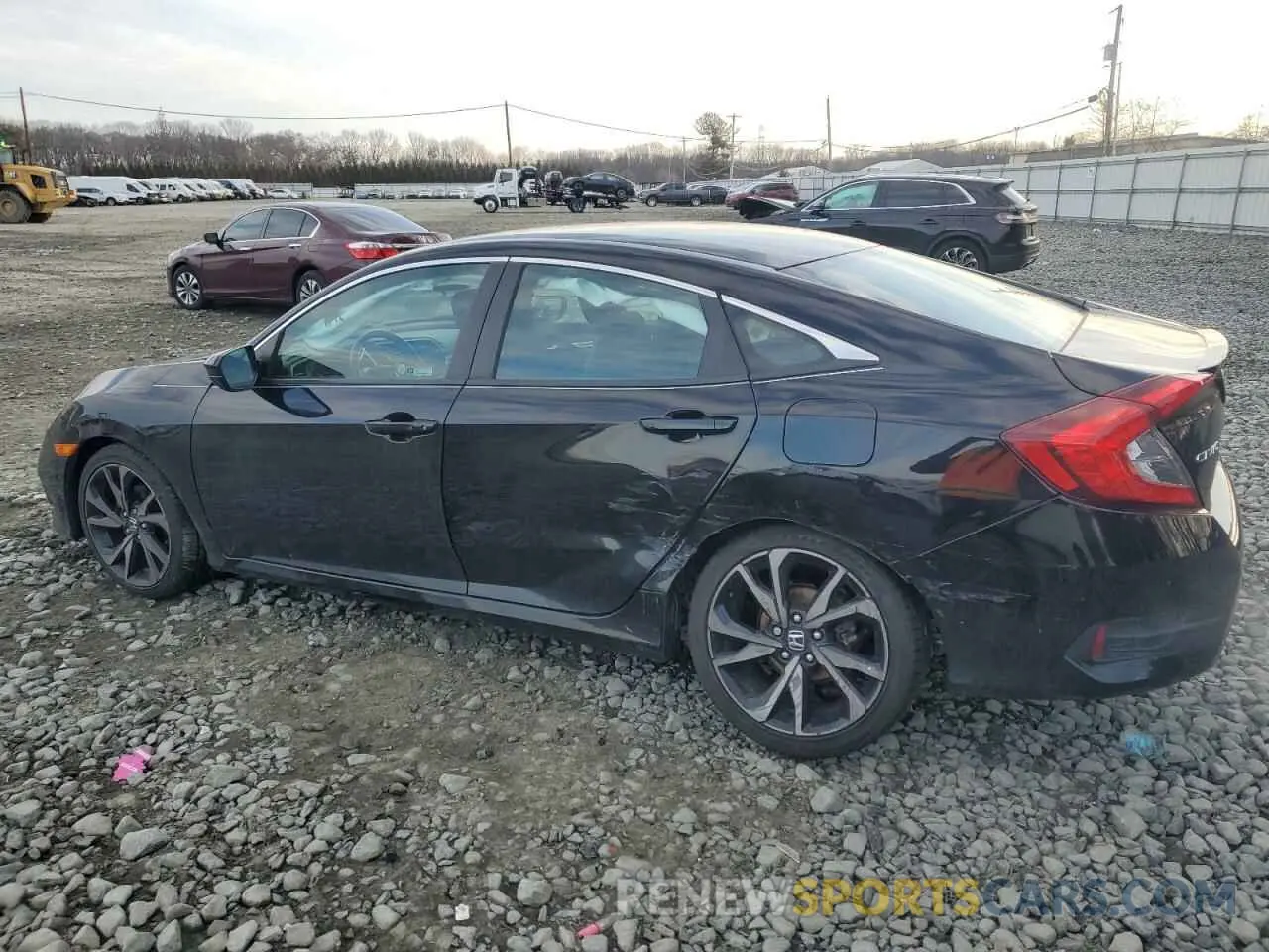 2 fotografías del automóvil dañado 2HGFC2F87KH574234 HONDA CIVIC 2019
