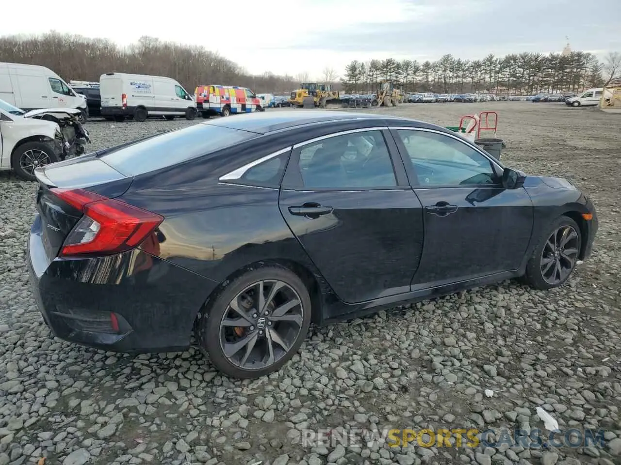 3 fotografías del automóvil dañado 2HGFC2F87KH574234 HONDA CIVIC 2019