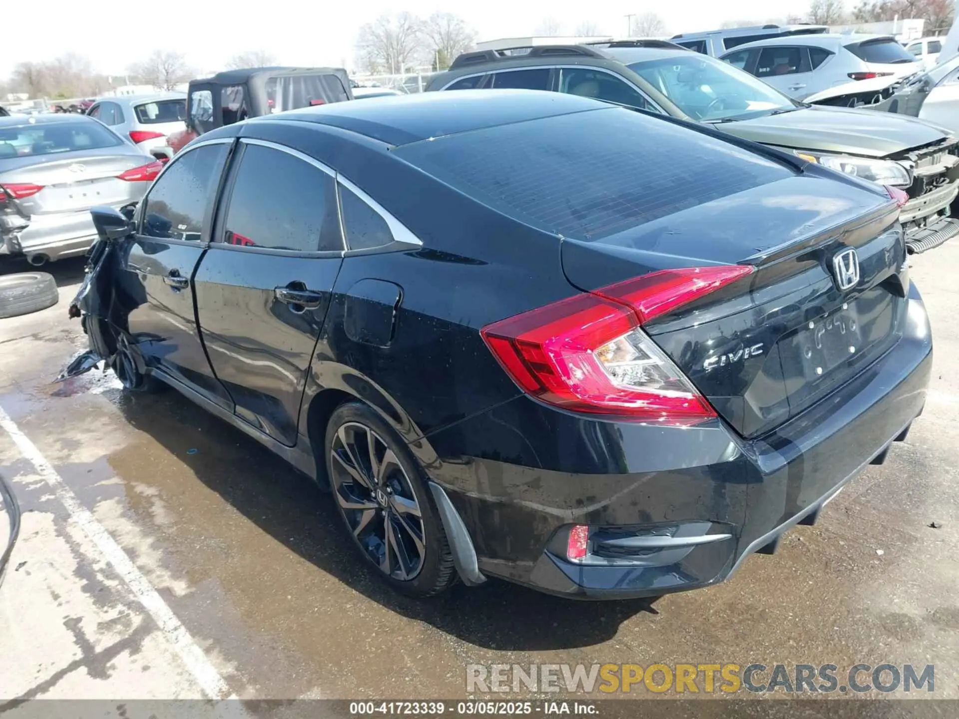 3 fotografías del automóvil dañado 2HGFC2F87KH605885 HONDA CIVIC 2019