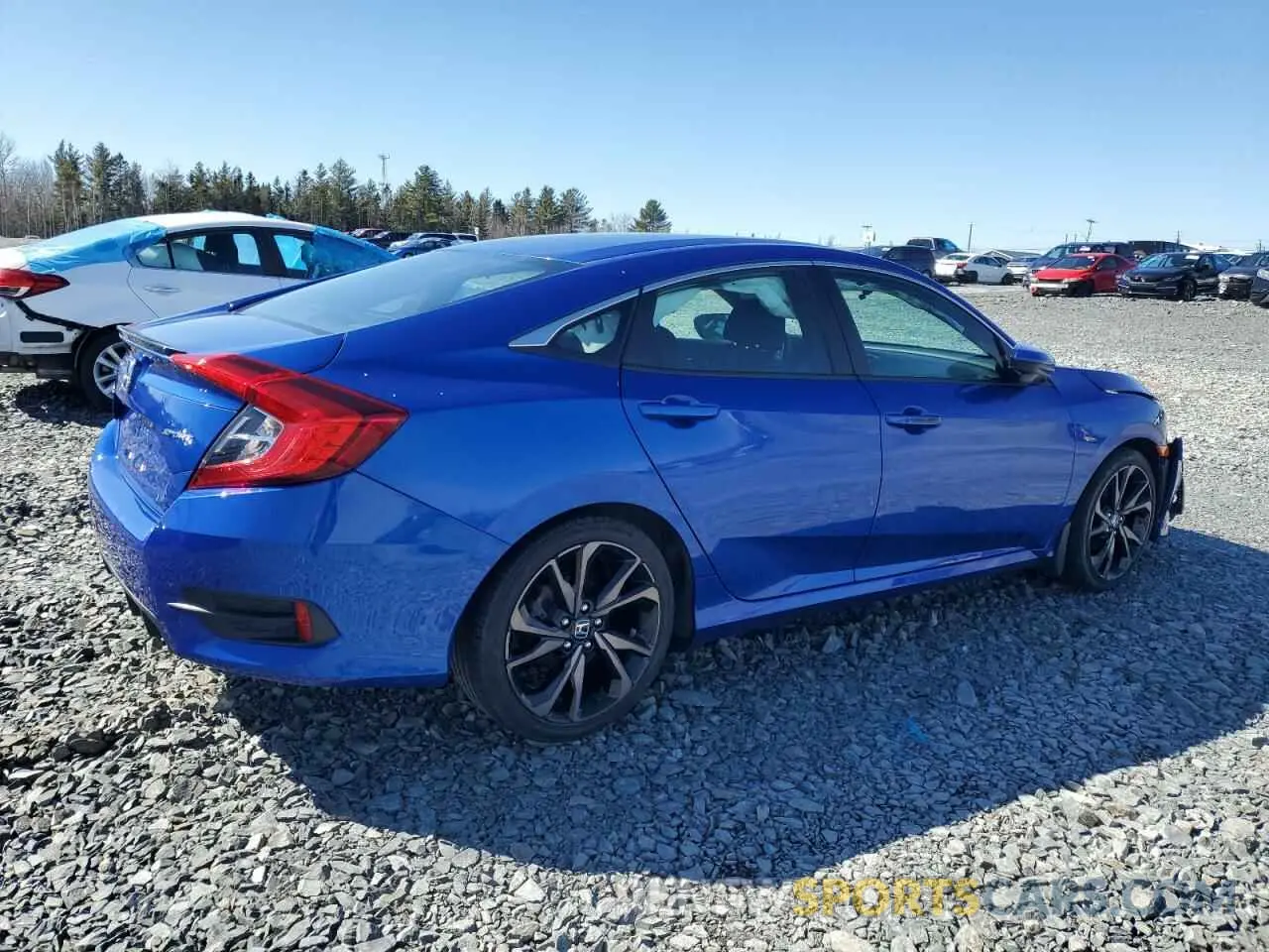 3 fotografías del automóvil dañado 2HGFC2F88KH016523 HONDA CIVIC 2019