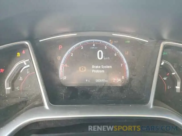 9 fotografías del automóvil dañado 2HGFC2F88KH016523 HONDA CIVIC 2019