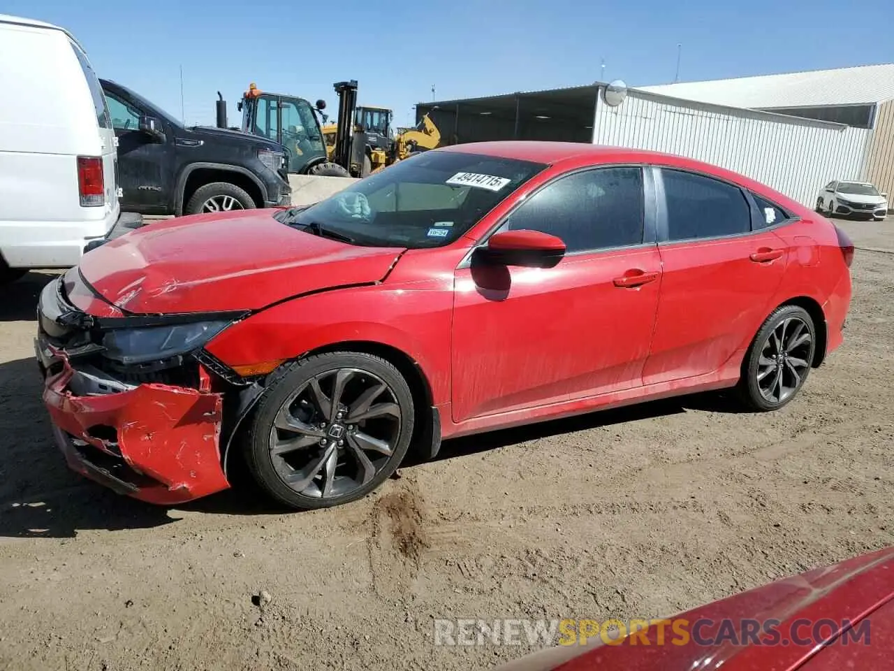 1 fotografías del automóvil dañado 2HGFC2F88KH536091 HONDA CIVIC 2019