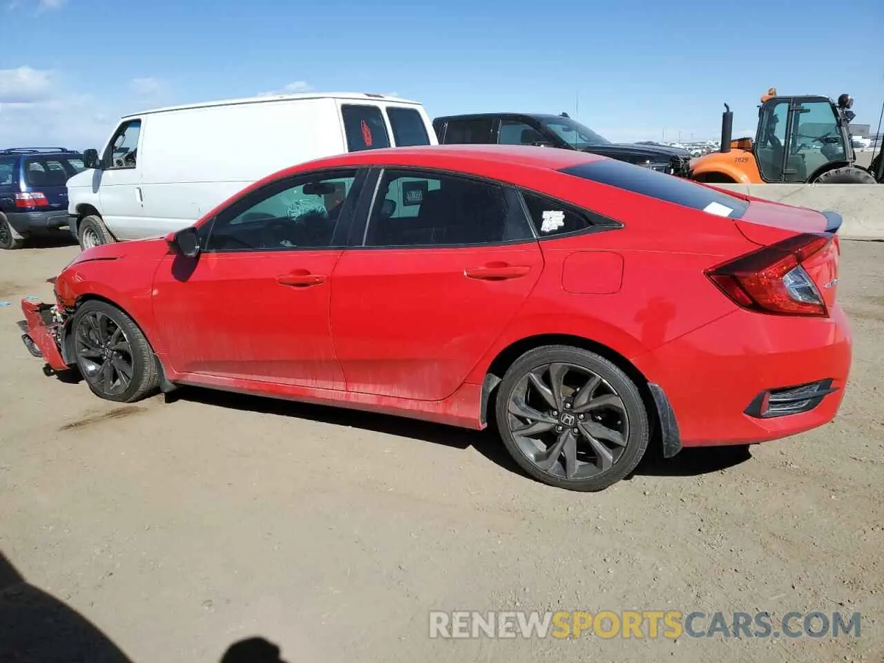 2 fotografías del automóvil dañado 2HGFC2F88KH536091 HONDA CIVIC 2019