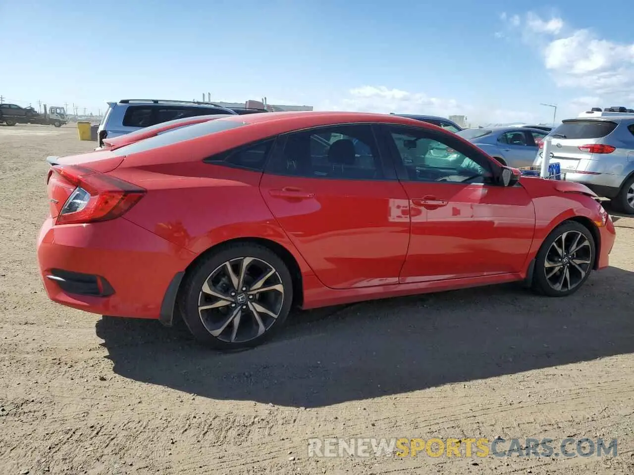 3 fotografías del automóvil dañado 2HGFC2F88KH536091 HONDA CIVIC 2019