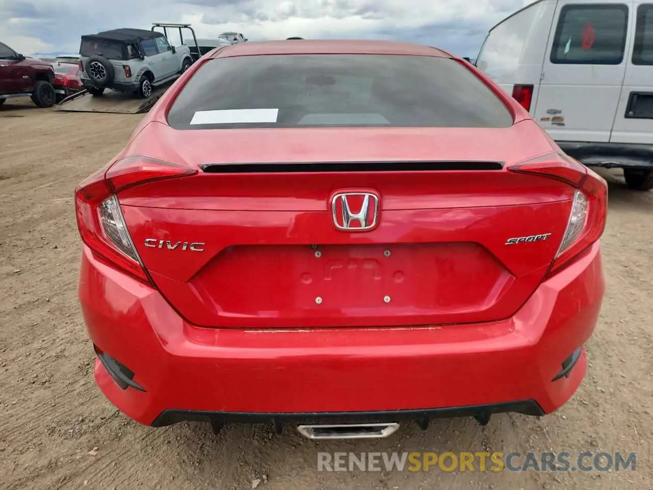 6 fotografías del automóvil dañado 2HGFC2F88KH536091 HONDA CIVIC 2019