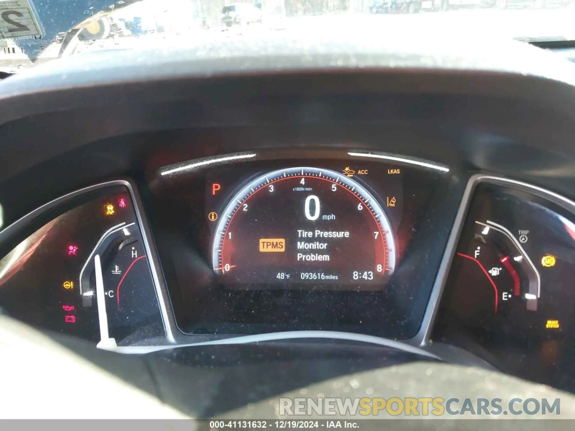 7 fotografías del automóvil dañado 2HGFC2F88KH557474 HONDA CIVIC 2019