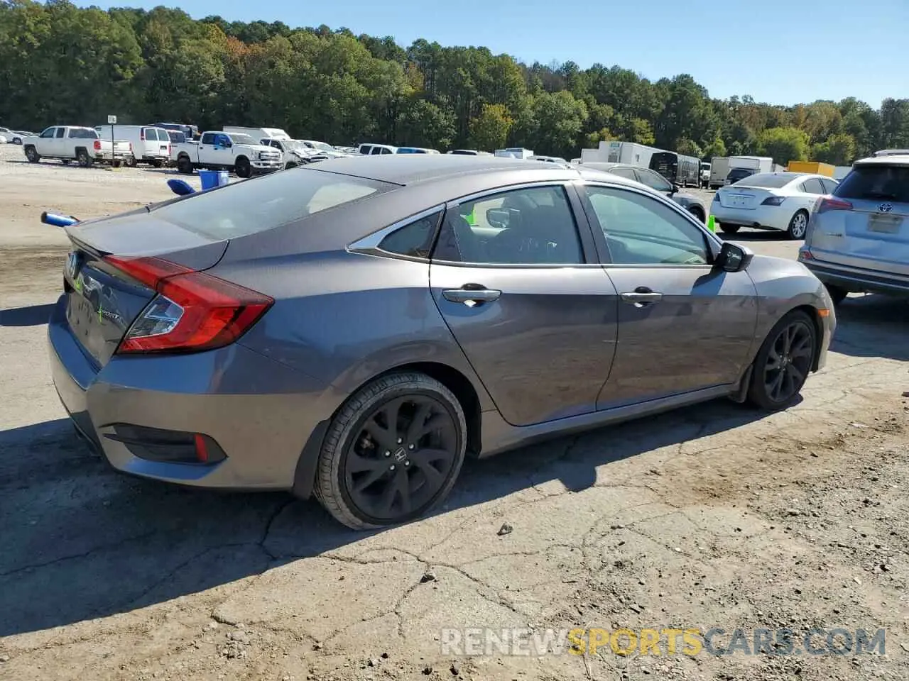 3 fotografías del automóvil dañado 2HGFC2F88KH570287 HONDA CIVIC 2019