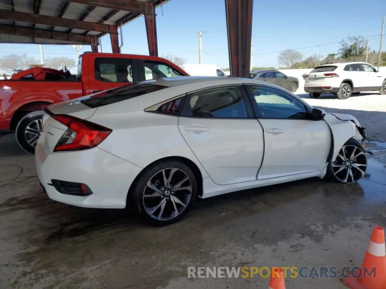 3 fotografías del automóvil dañado 2HGFC2F89KH571545 HONDA CIVIC 2019