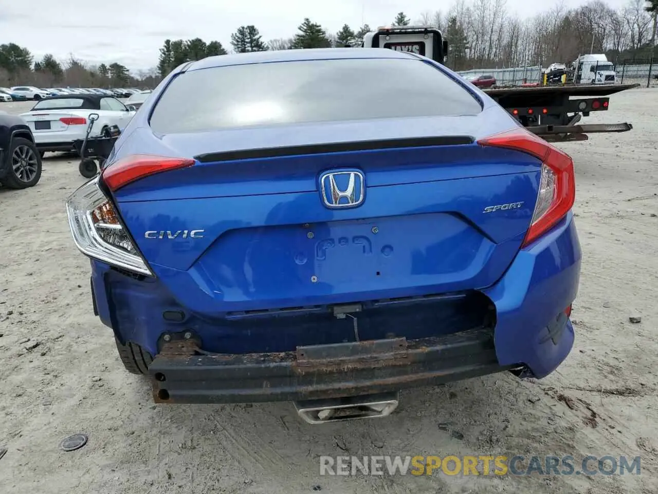 6 fotografías del automóvil dañado 2HGFC2F89KH587048 HONDA CIVIC 2019