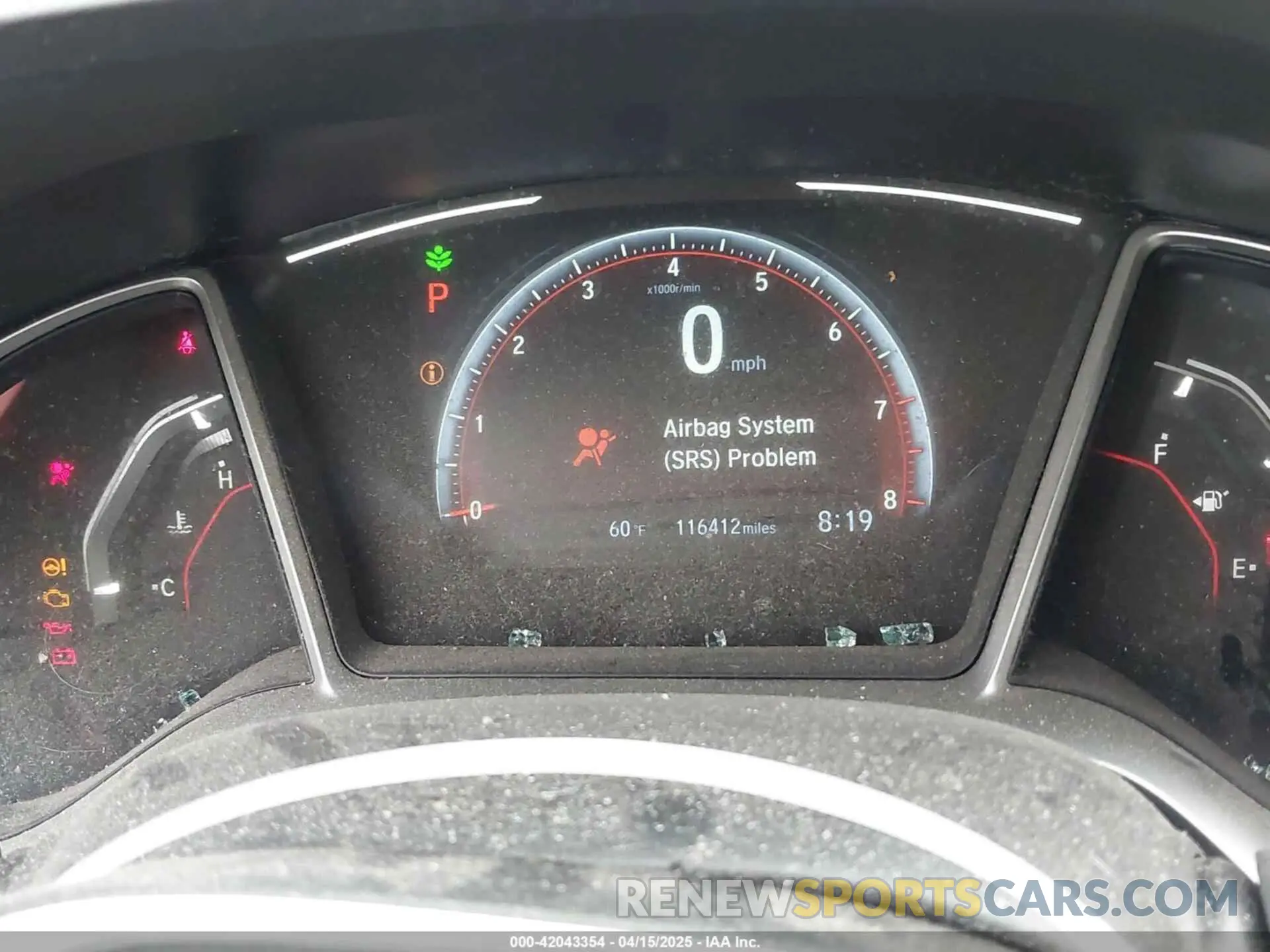 15 fotografías del automóvil dañado 2HGFC2F8XKH585650 HONDA CIVIC 2019