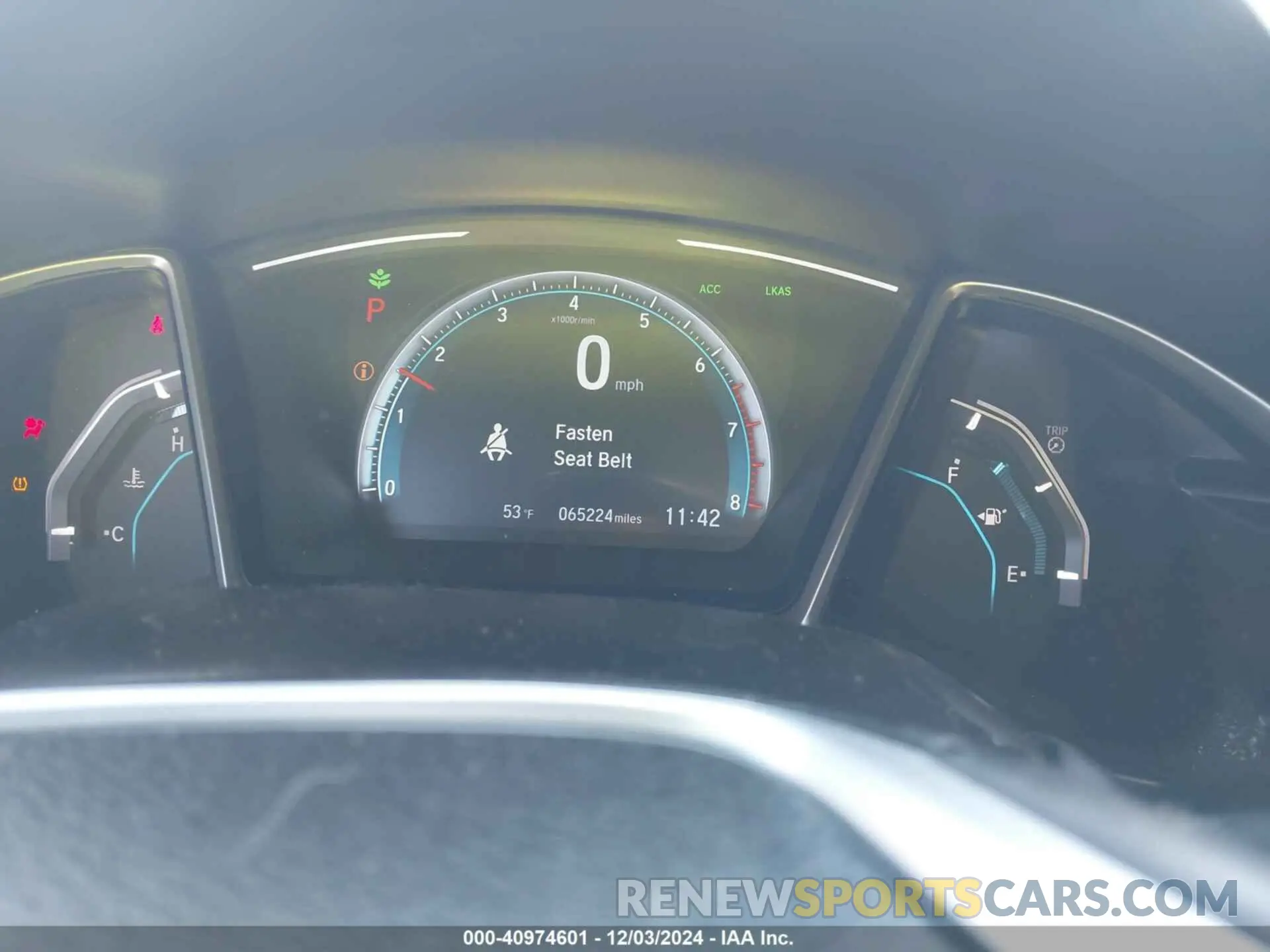 7 fotografías del automóvil dañado 2HGFC3B32KH354662 HONDA CIVIC 2019