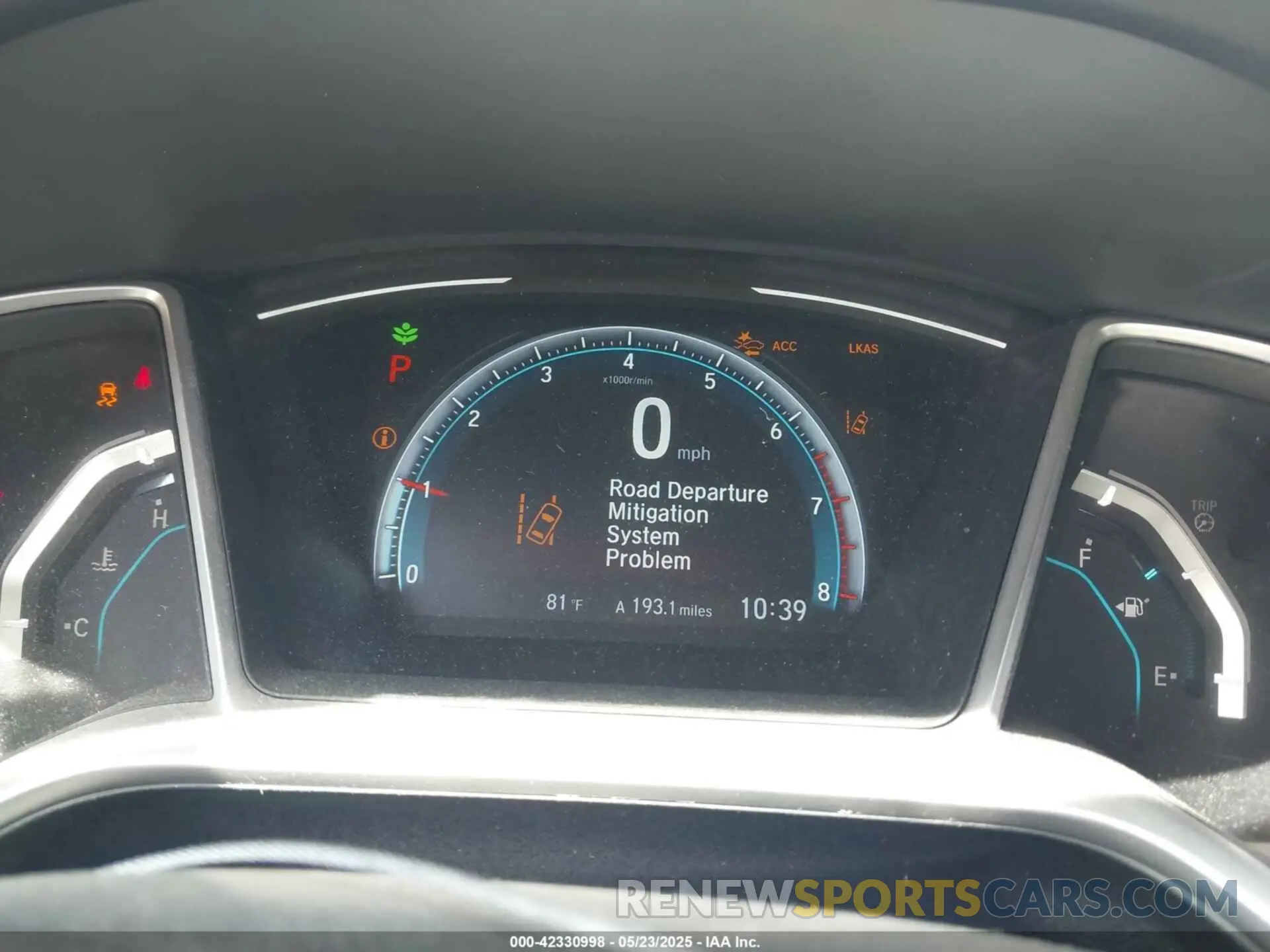 7 fotografías del automóvil dañado 2HGFC3B39KH357459 HONDA CIVIC 2019