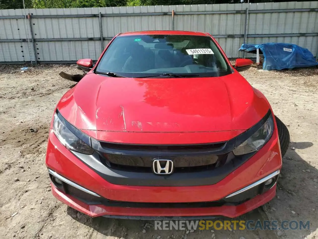 5 fotografías del automóvil dañado 2HGFC3B3XKH350486 HONDA CIVIC 2019