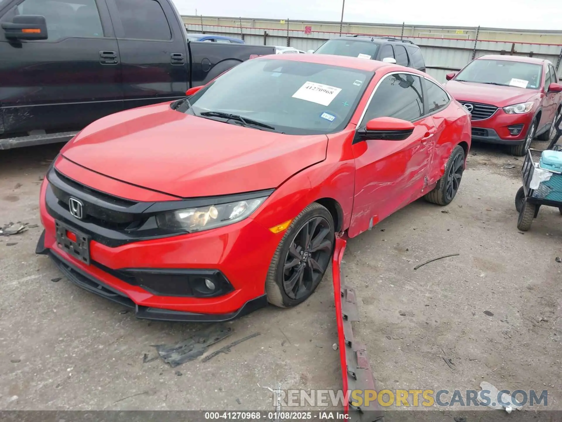 2 fotografías del automóvil dañado 2HGFC4B84KH305027 HONDA CIVIC 2019