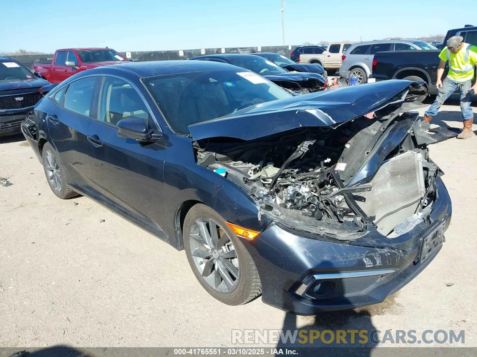 1 fotografías del automóvil dañado JHMFC1F31KX005256 HONDA CIVIC 2019