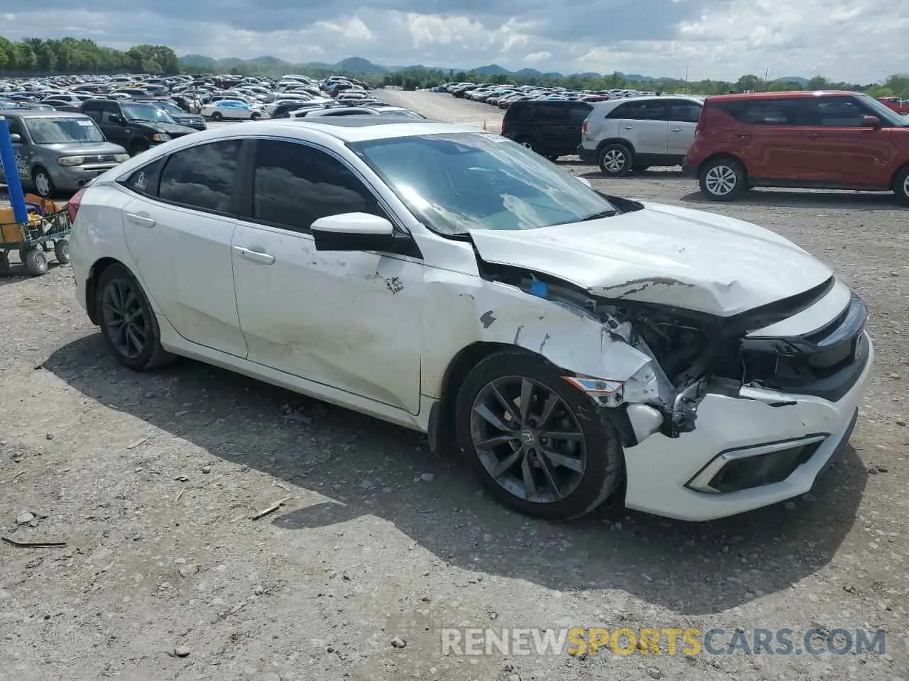 4 fotografías del automóvil dañado JHMFC1F37KX011997 HONDA CIVIC 2019