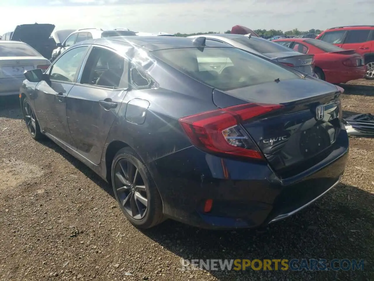 2 fotografías del automóvil dañado JHMFC1F3XKX001903 HONDA CIVIC 2019