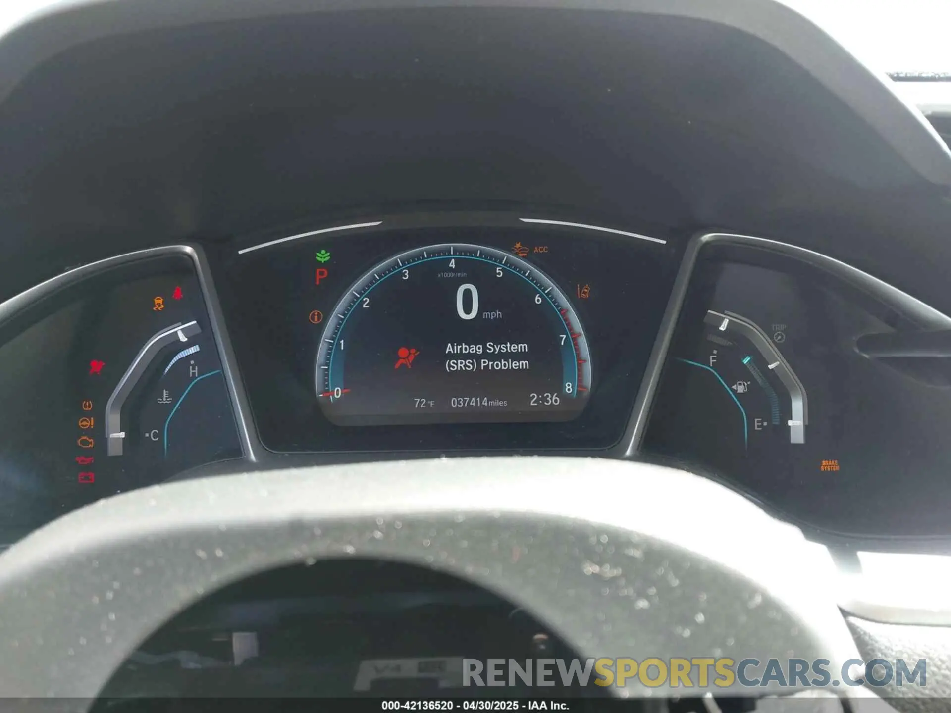 7 fotografías del automóvil dañado JHMFC1F72KX008959 HONDA CIVIC 2019