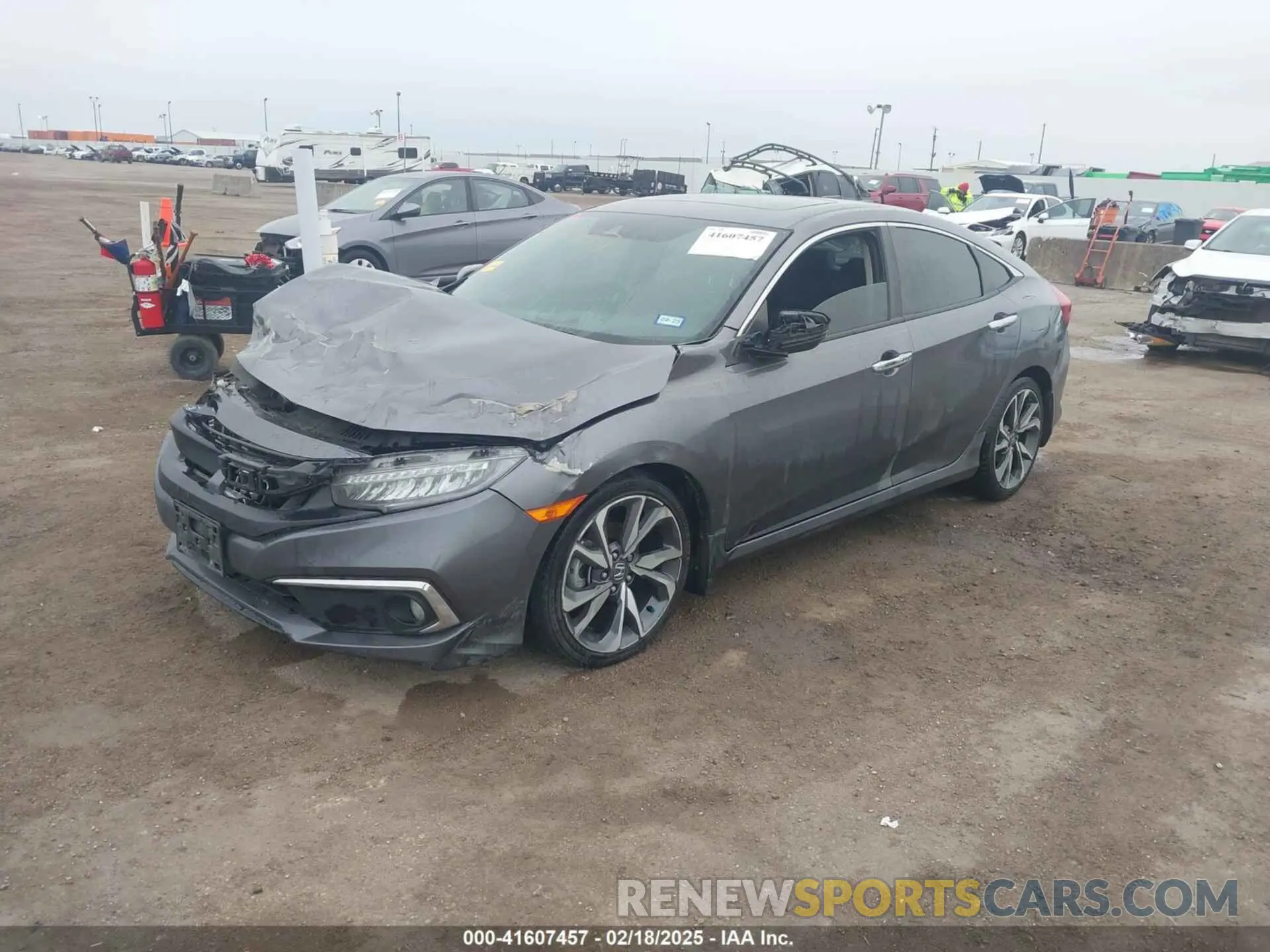 14 fotografías del automóvil dañado JHMFC1F91KX002281 HONDA CIVIC 2019