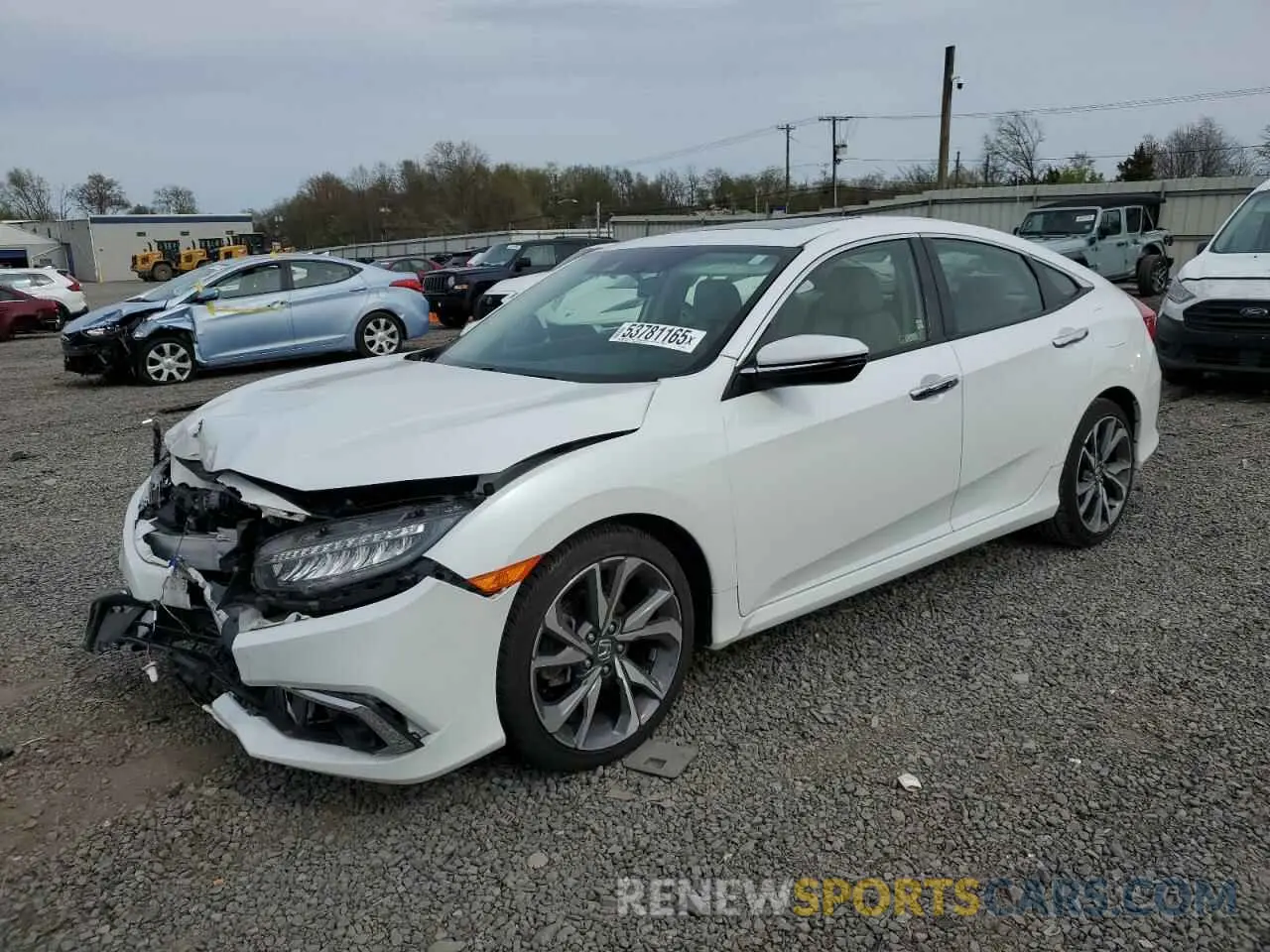 1 fotografías del automóvil dañado JHMFC1F96KX014491 HONDA CIVIC 2019