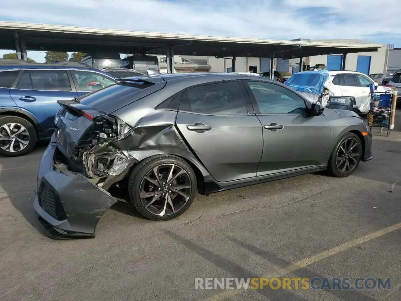 3 fotografías del automóvil dañado SHHFK7G47KU222981 HONDA CIVIC 2019
