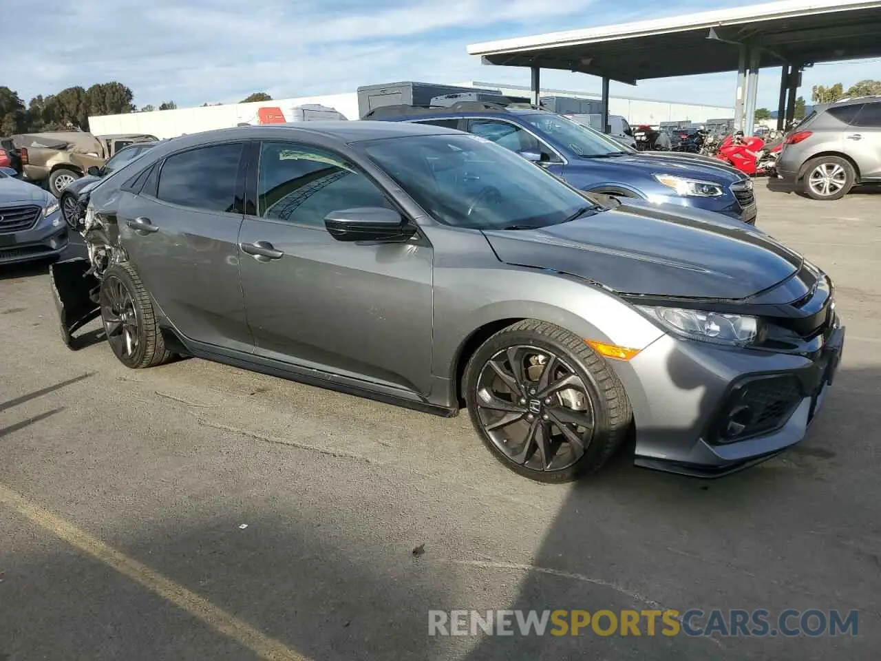4 fotografías del automóvil dañado SHHFK7G47KU222981 HONDA CIVIC 2019