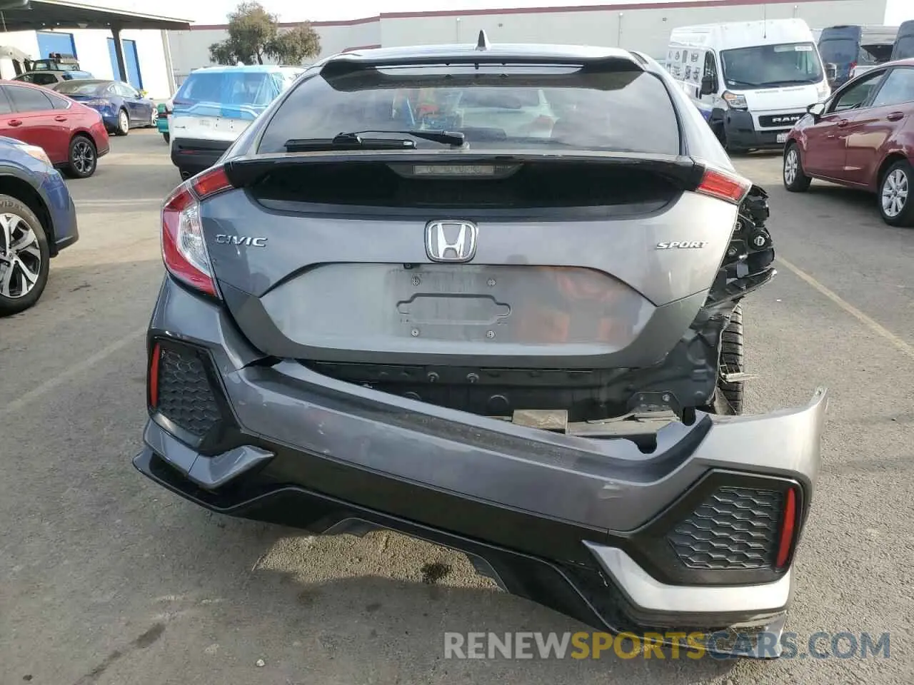 6 fotografías del automóvil dañado SHHFK7G47KU222981 HONDA CIVIC 2019