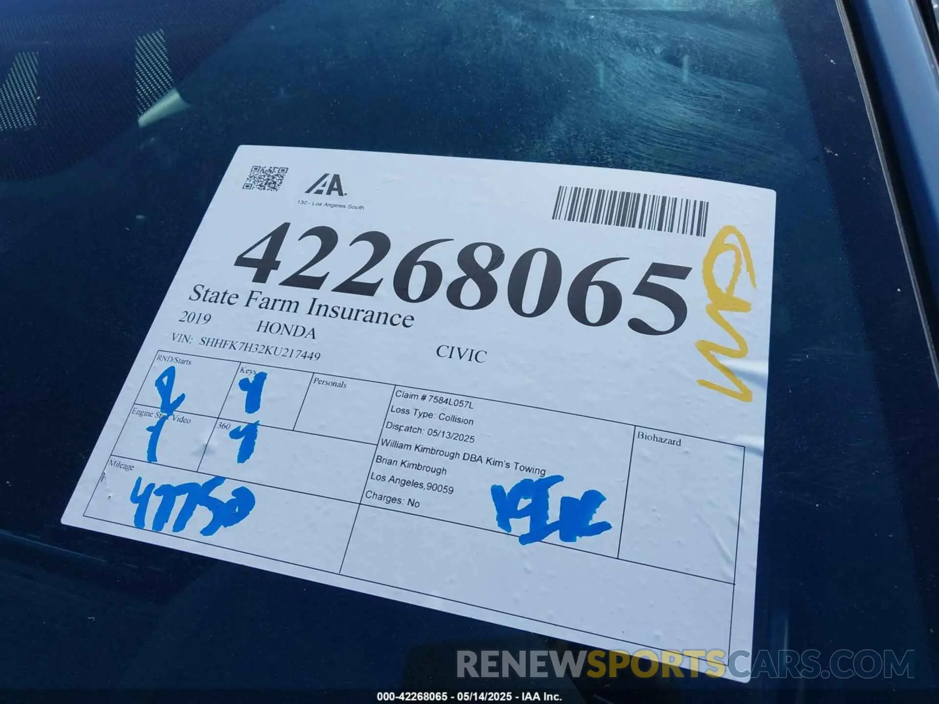 18 fotografías del automóvil dañado SHHFK7H32KU217449 HONDA CIVIC 2019
