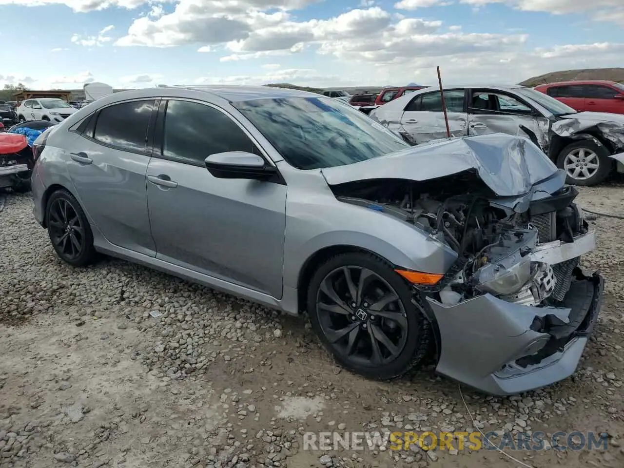 4 fotografías del automóvil dañado SHHFK7H36KU413832 HONDA CIVIC 2019
