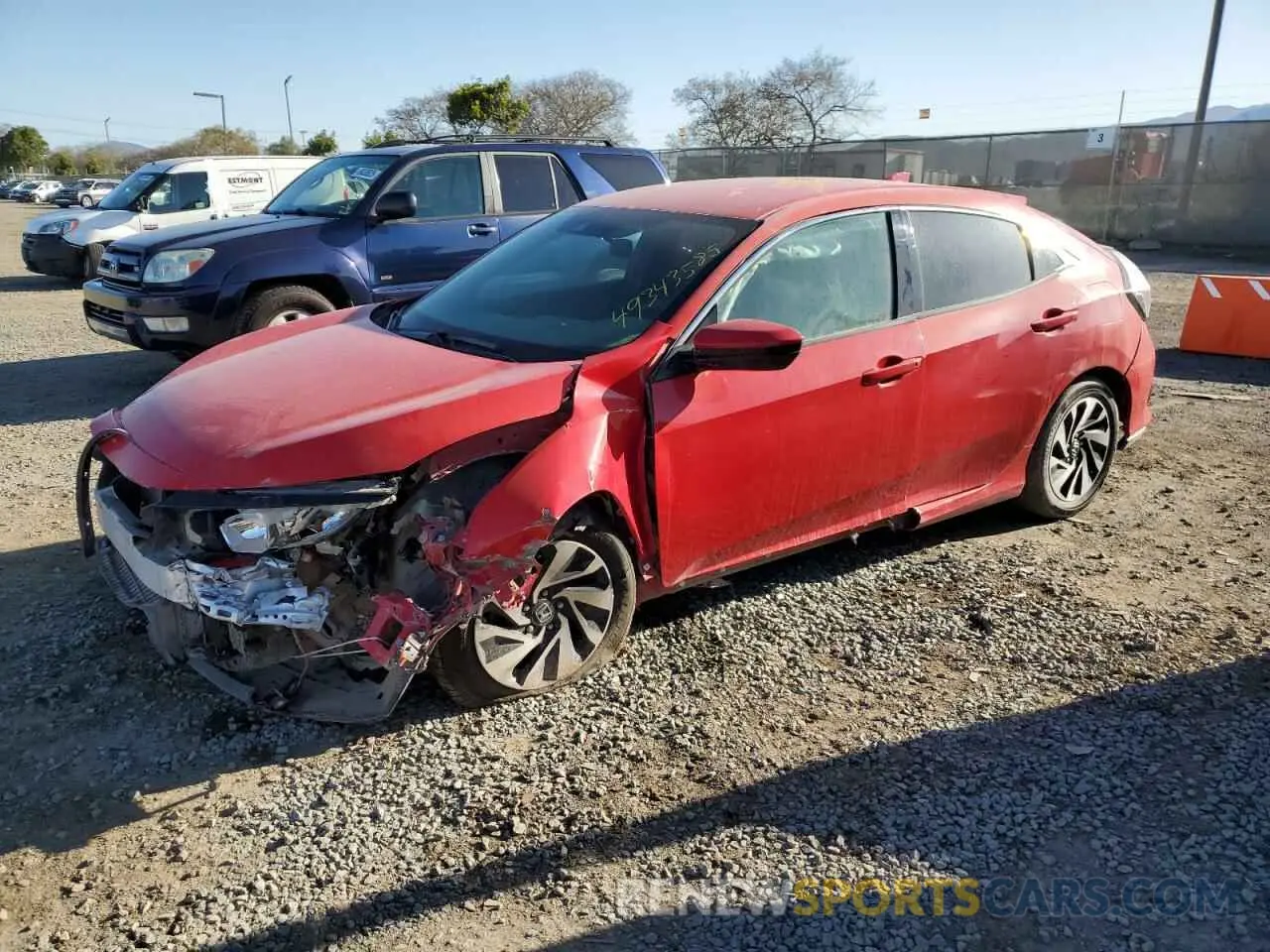 1 fotografías del automóvil dañado SHHFK7H37KU416643 HONDA CIVIC 2019