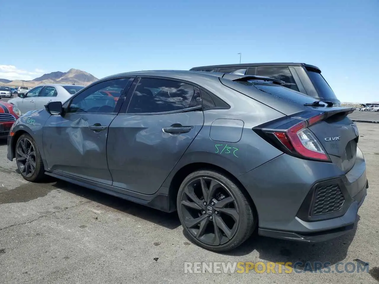 2 fotografías del automóvil dañado SHHFK7H44KU205585 HONDA CIVIC 2019