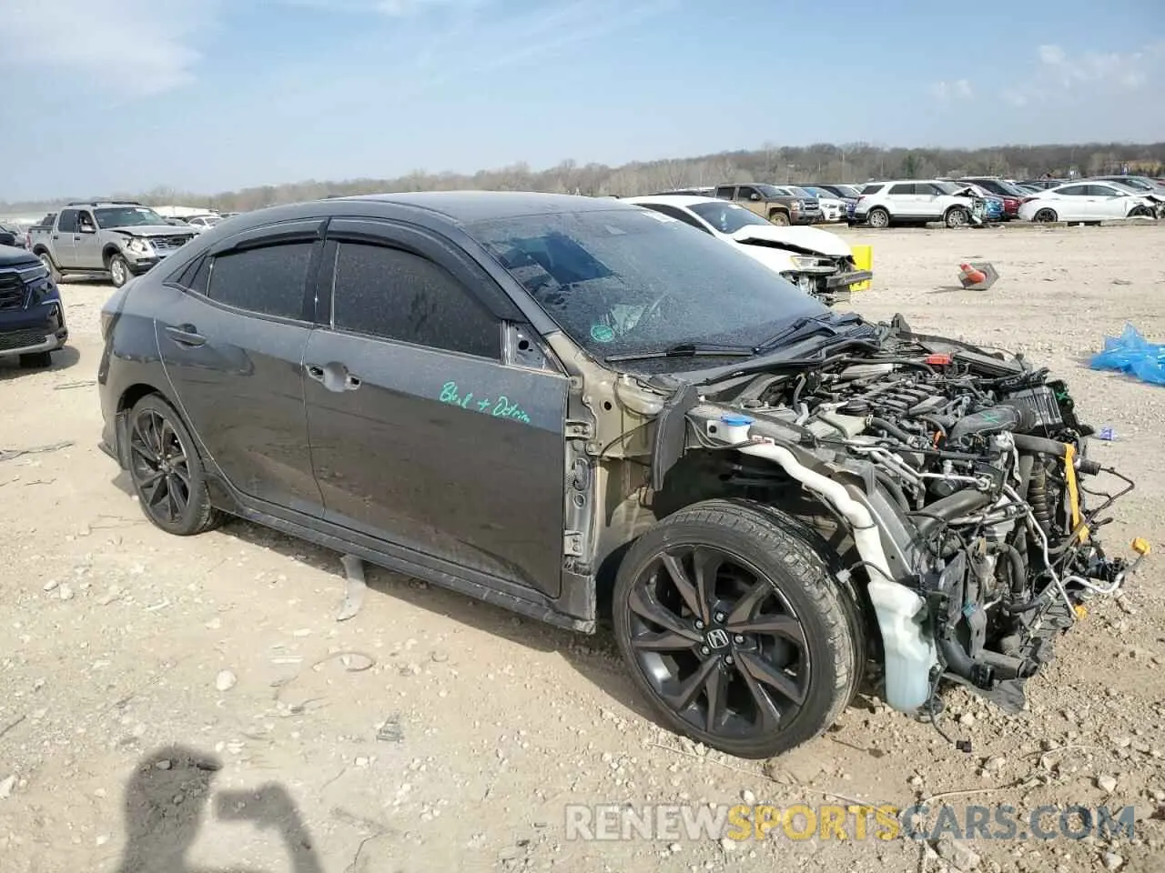 4 fotografías del automóvil dañado SHHFK7H48KU402680 HONDA CIVIC 2019