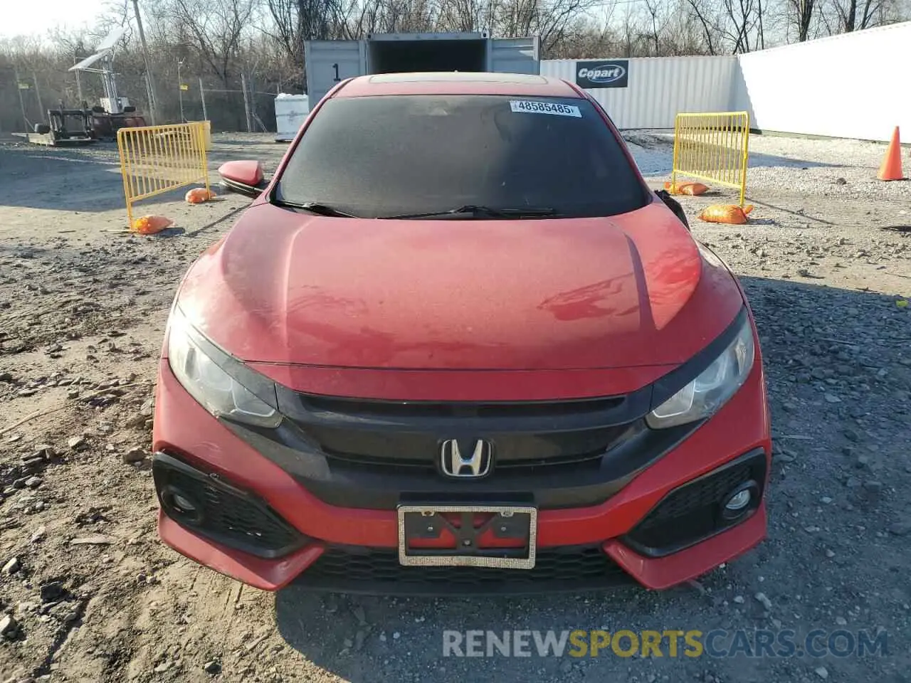 5 fotografías del automóvil dañado SHHFK7H61KU418575 HONDA CIVIC 2019