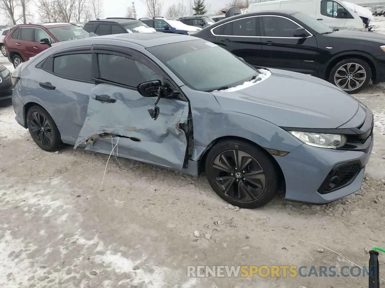4 fotografías del automóvil dañado SHHFK7H68KU203744 HONDA CIVIC 2019