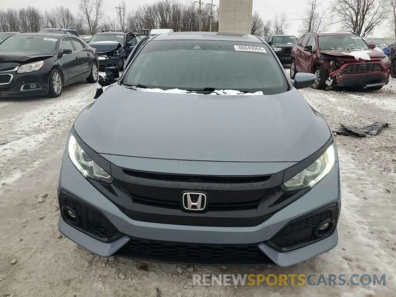 5 fotografías del automóvil dañado SHHFK7H68KU203744 HONDA CIVIC 2019