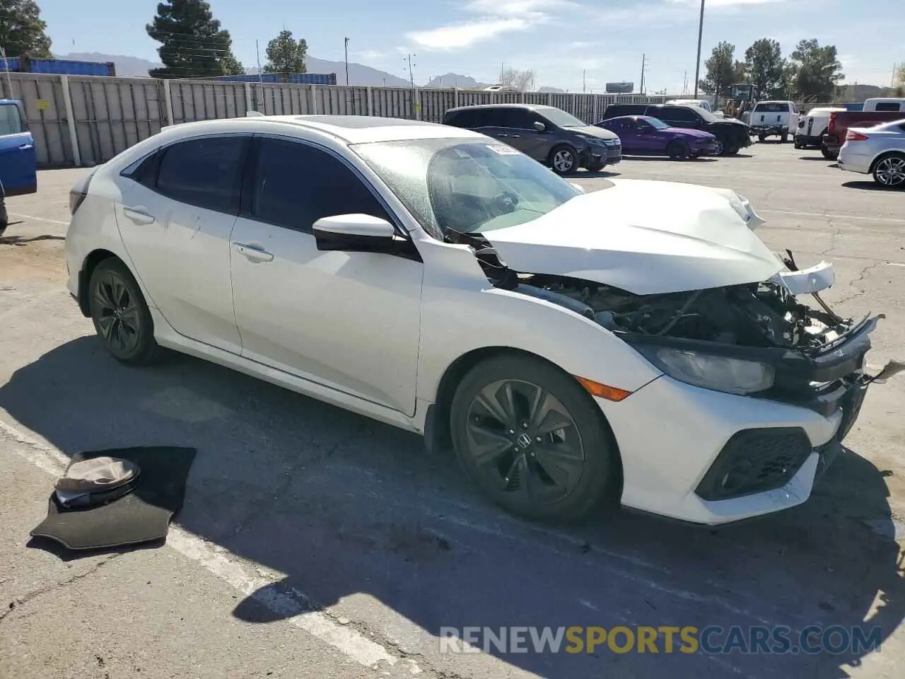 4 fotografías del automóvil dañado SHHFK7H68KU210578 HONDA CIVIC 2019