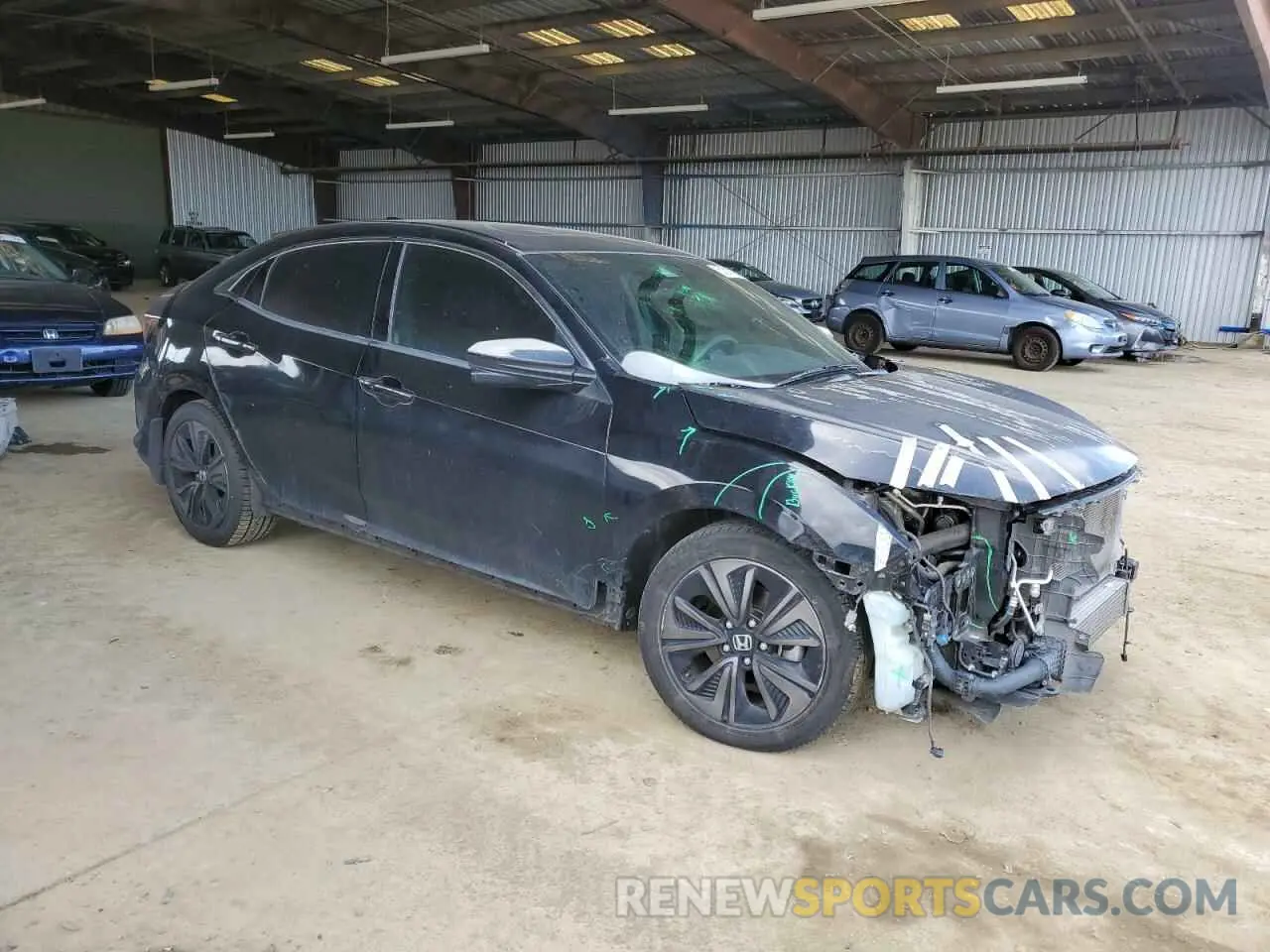 4 fotografías del automóvil dañado SHHFK7H69KU204501 HONDA CIVIC 2019