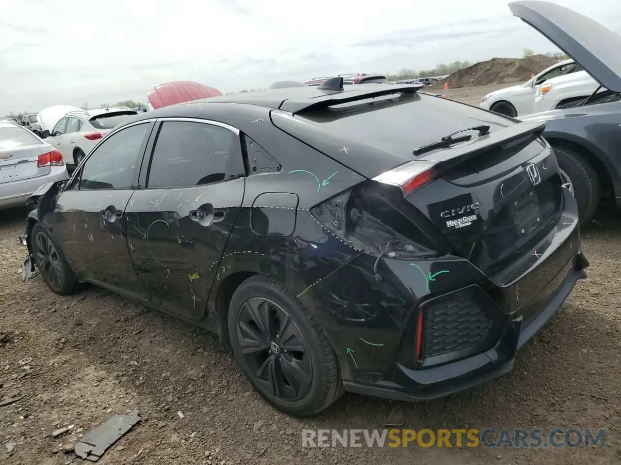 2 fotografías del automóvil dañado SHHFK7H6XKU212977 HONDA CIVIC 2019
