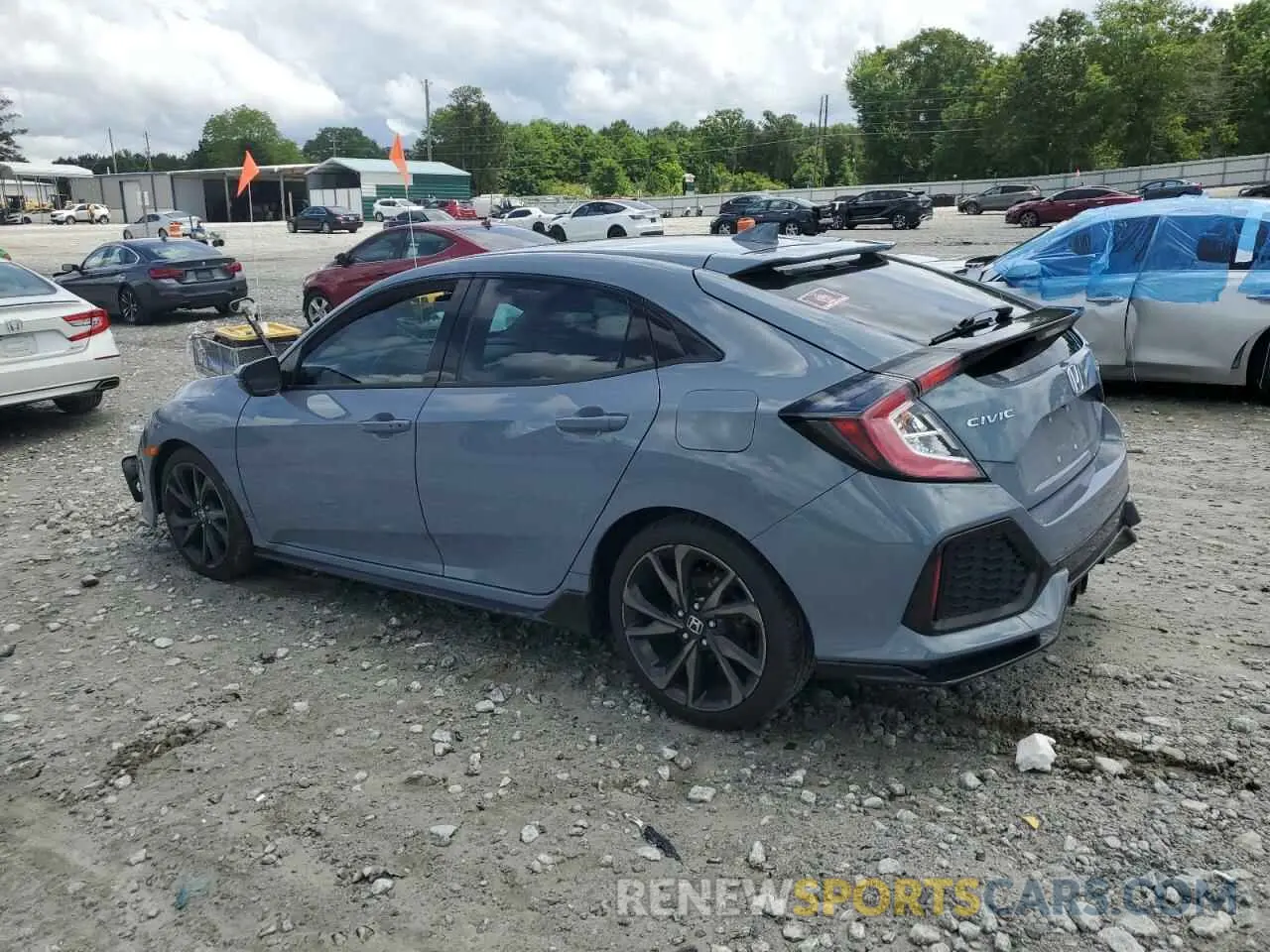 2 fotografías del automóvil dañado SHHFK7H95KU224318 HONDA CIVIC 2019