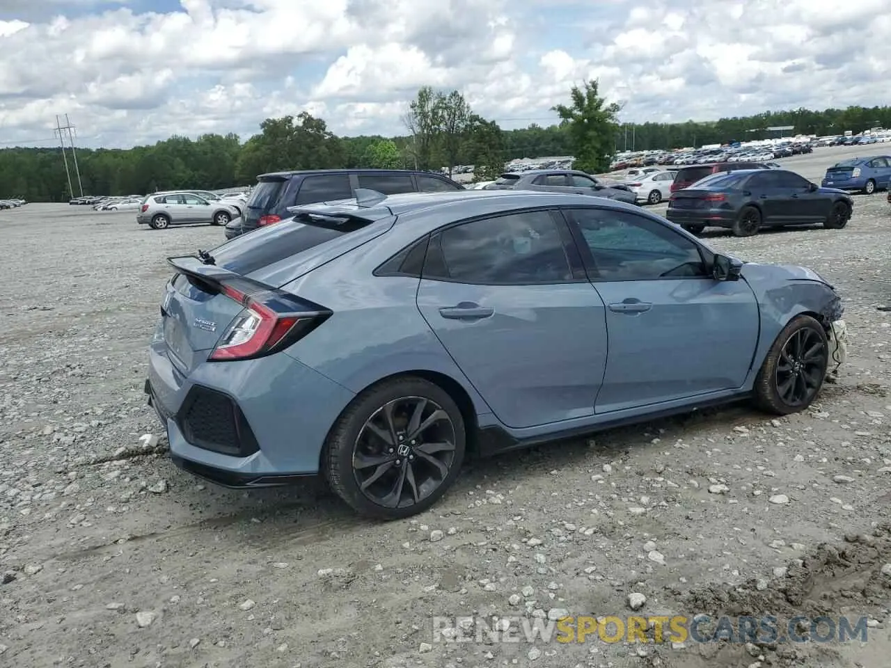 3 fotografías del automóvil dañado SHHFK7H95KU224318 HONDA CIVIC 2019