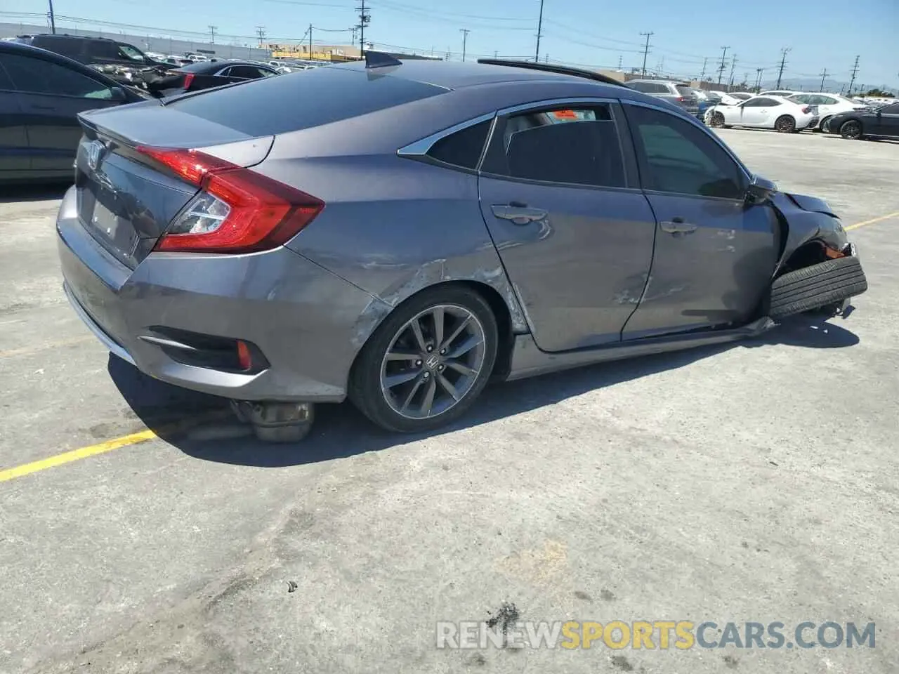 3 fotografías del automóvil dañado 19XFC1F30LE205421 HONDA CIVIC 2020
