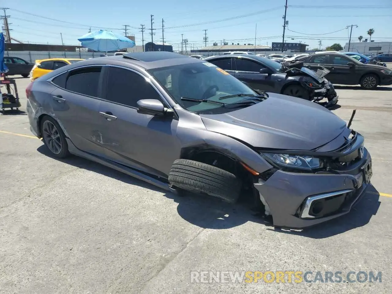 4 fotografías del automóvil dañado 19XFC1F30LE205421 HONDA CIVIC 2020