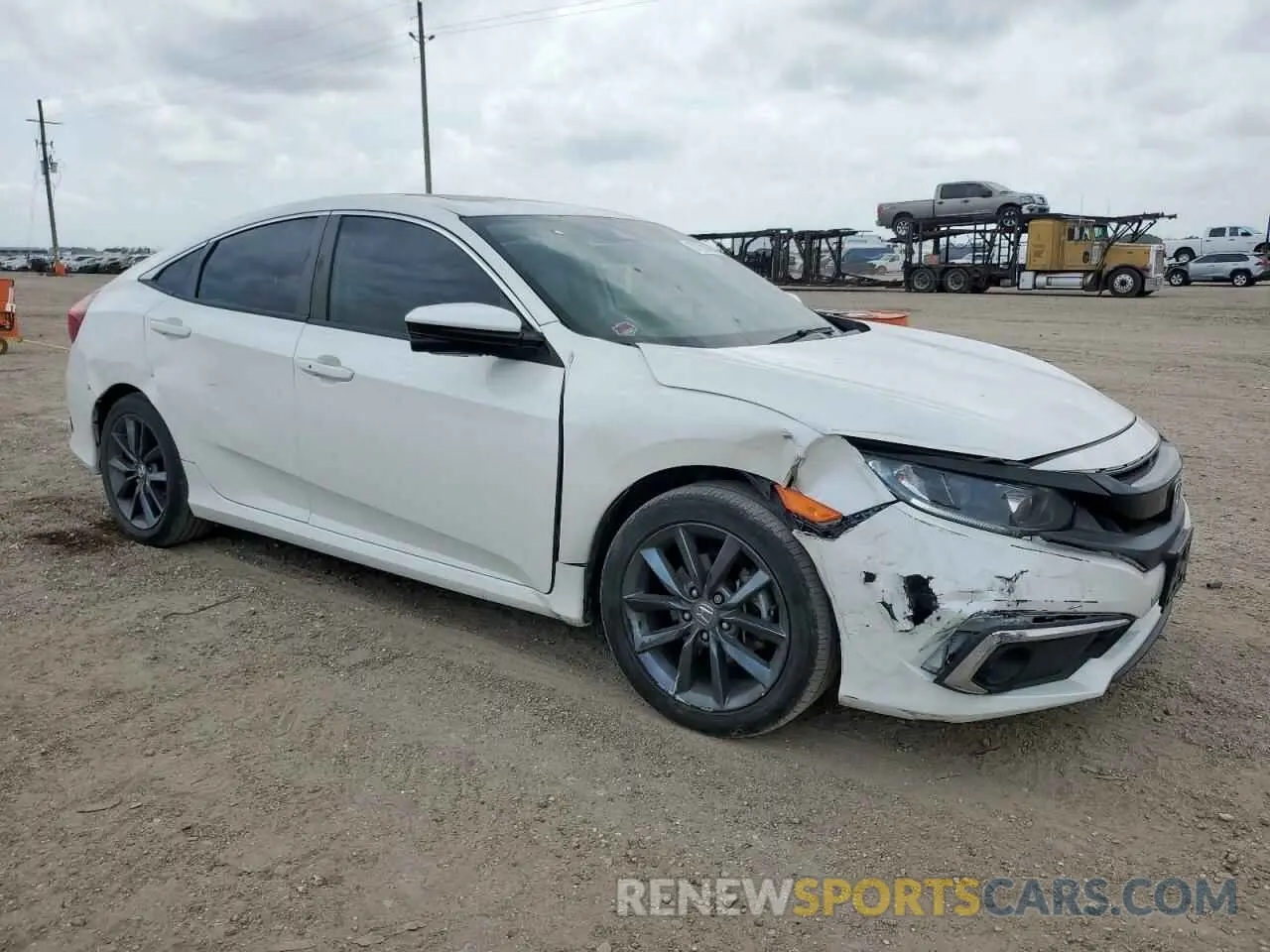 4 fotografías del automóvil dañado 19XFC1F31LE021122 HONDA CIVIC 2020