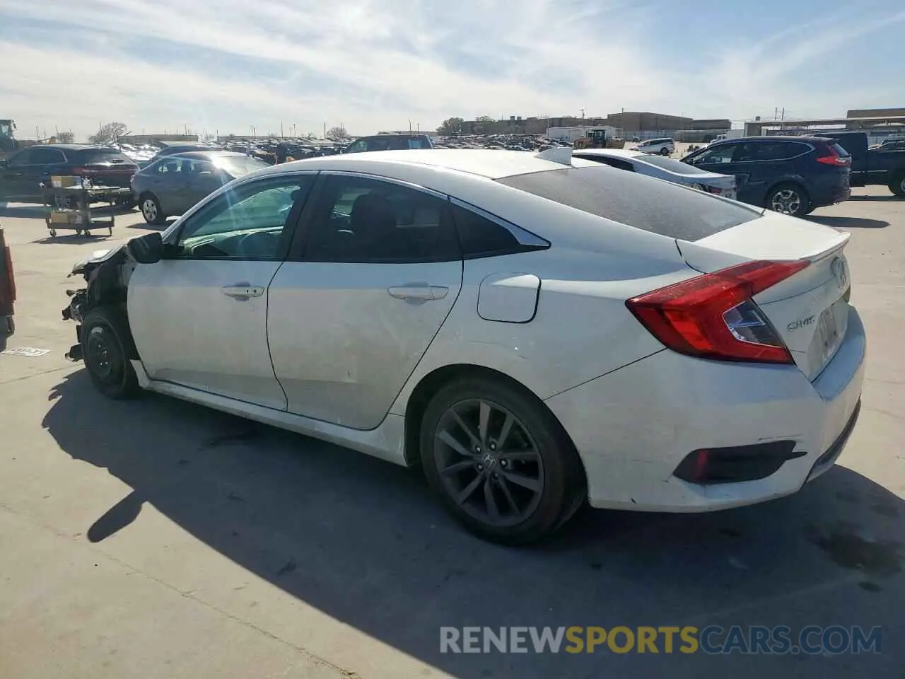 2 fotografías del automóvil dañado 19XFC1F32LE016429 HONDA CIVIC 2020