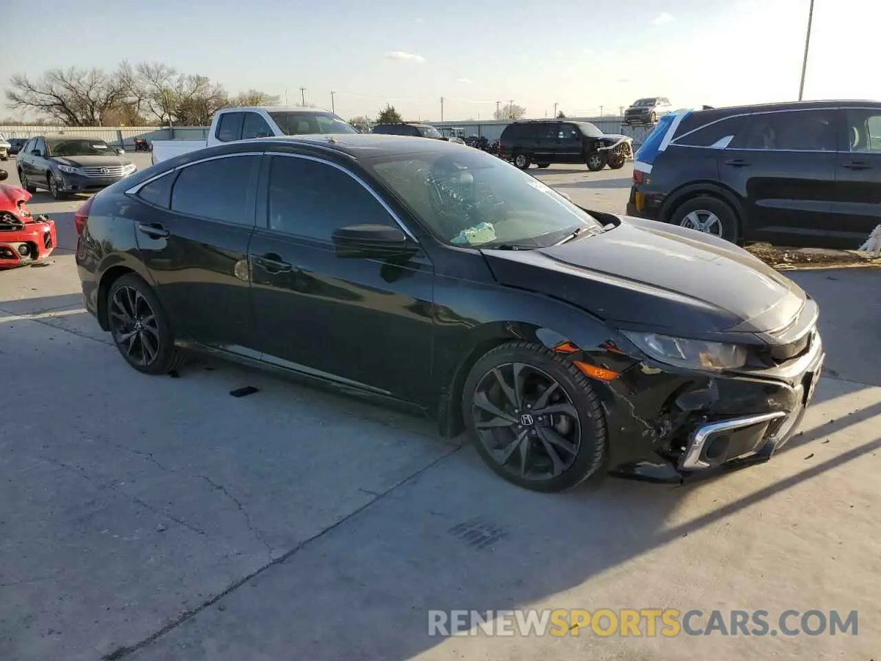 4 fotografías del automóvil dañado 19XFC1F35LE003836 HONDA CIVIC 2020