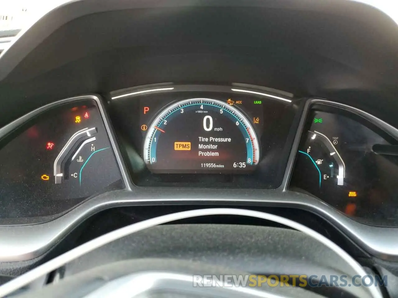 9 fotografías del automóvil dañado 19XFC1F35LE003836 HONDA CIVIC 2020