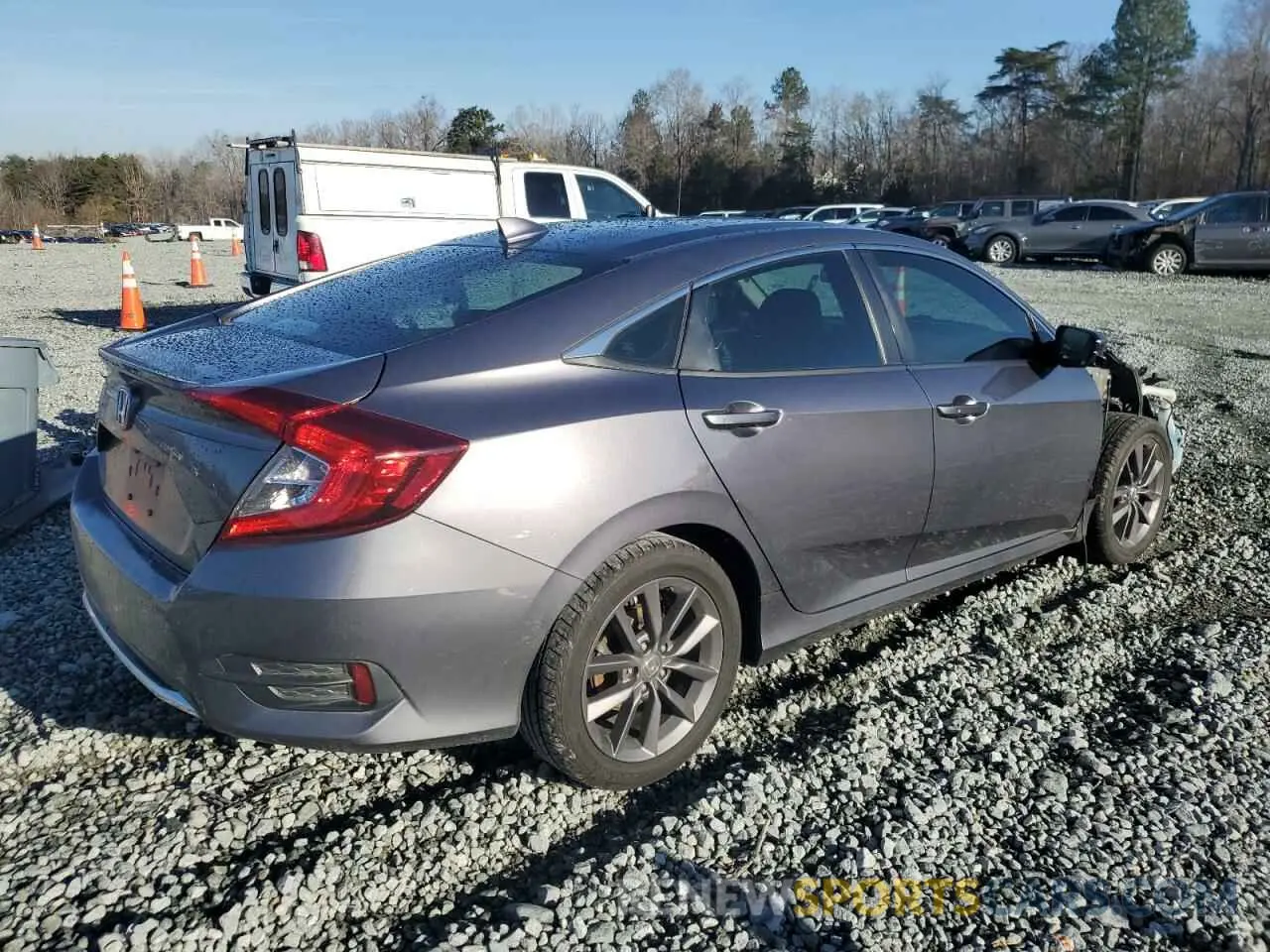 3 fotografías del automóvil dañado 19XFC1F36LE011850 HONDA CIVIC 2020