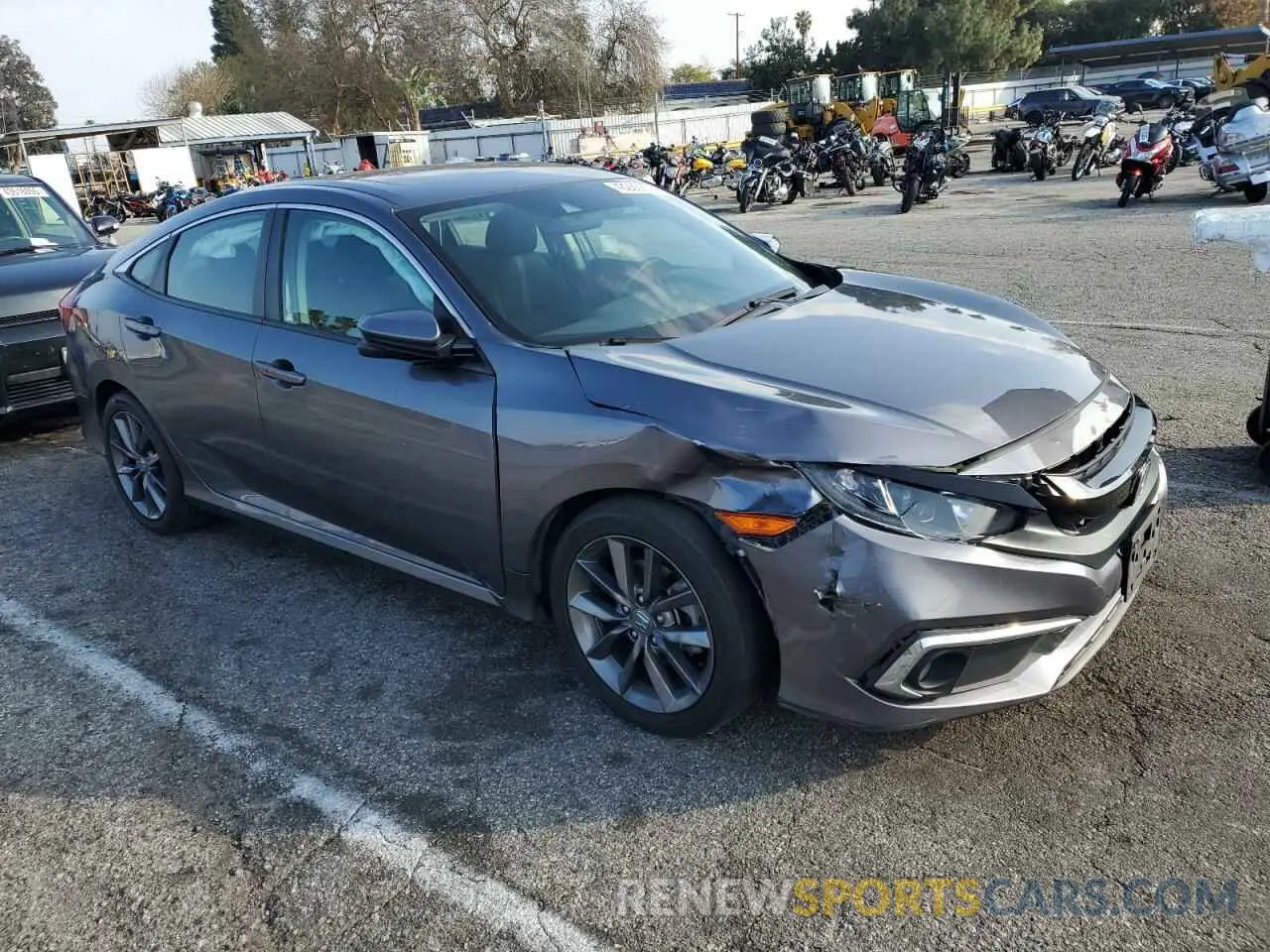 4 fotografías del automóvil dañado 19XFC1F36LE201034 HONDA CIVIC 2020